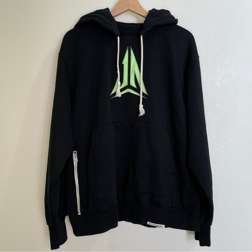Nike Ja Standard Issue Dri-FIT Pullover Basketball Hoodie - Black/Lime Blast